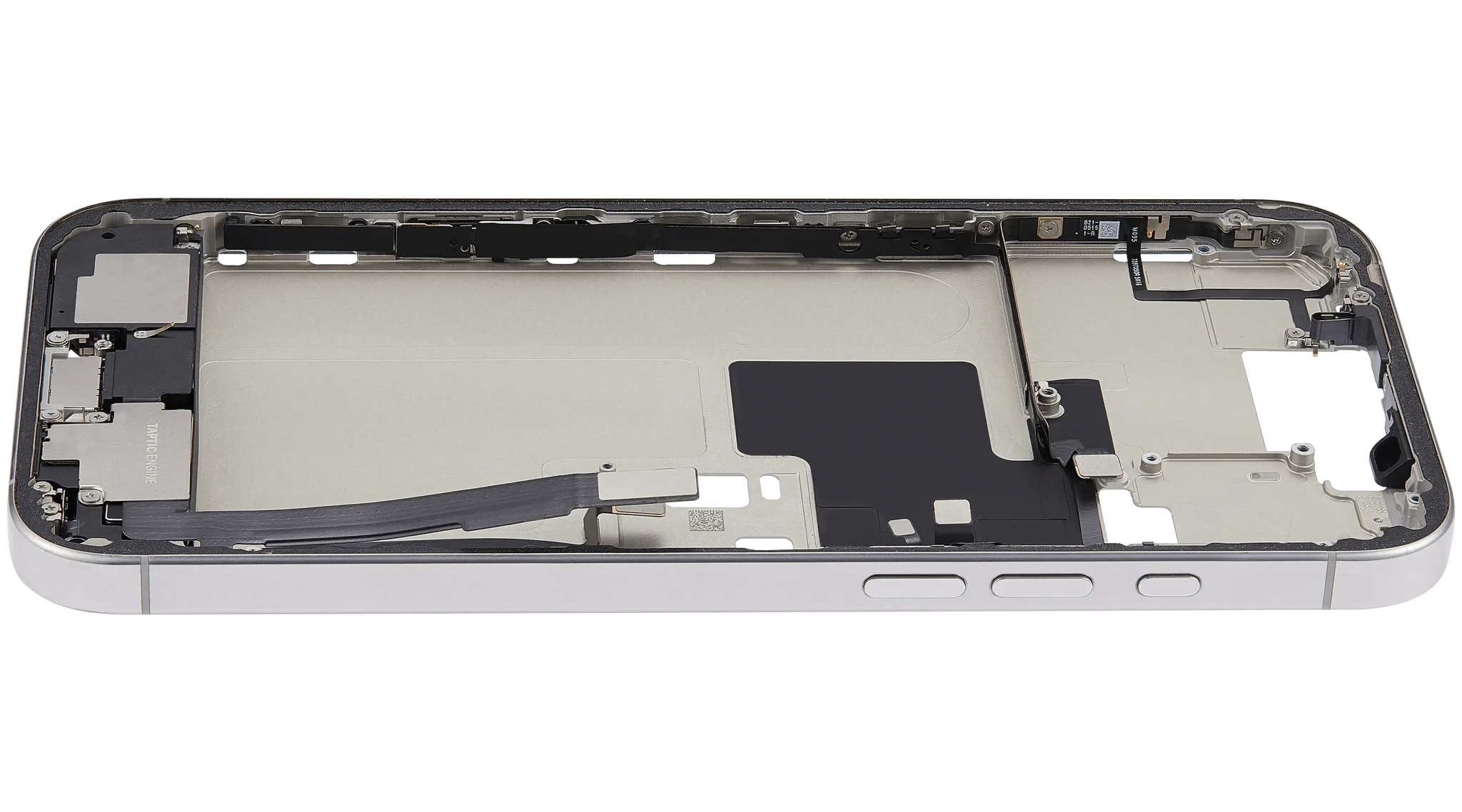 Mid-Frame Housing W/ Charging Port Flex & Small Parts For iPhone 16 Pro Max (US Version) (Pull) (White Titanium)