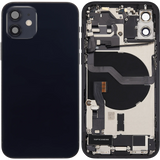 Back Housing W/ Charging Port Flex & Small Parts For iPhone 12 (EU / Global Version) (Used OEM) (Pull) (Black)