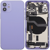 Back Housing W/ Charging Port Flex & Small Parts For iPhone 12 (EU / Global Version) (Used OEM) (Pull) (Purple)