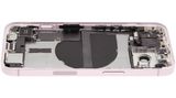 Back Housing W/ Charging Port Flex & Small Parts For iPhone 13 (US Version) (Used OEM) (Pull) (Pink)