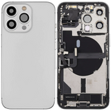 Back Housing W/ Charging Port Flex & Small Parts For iPhone 13 Pro (EU / Global Version) (Used OEM) (Pull) (Silver)