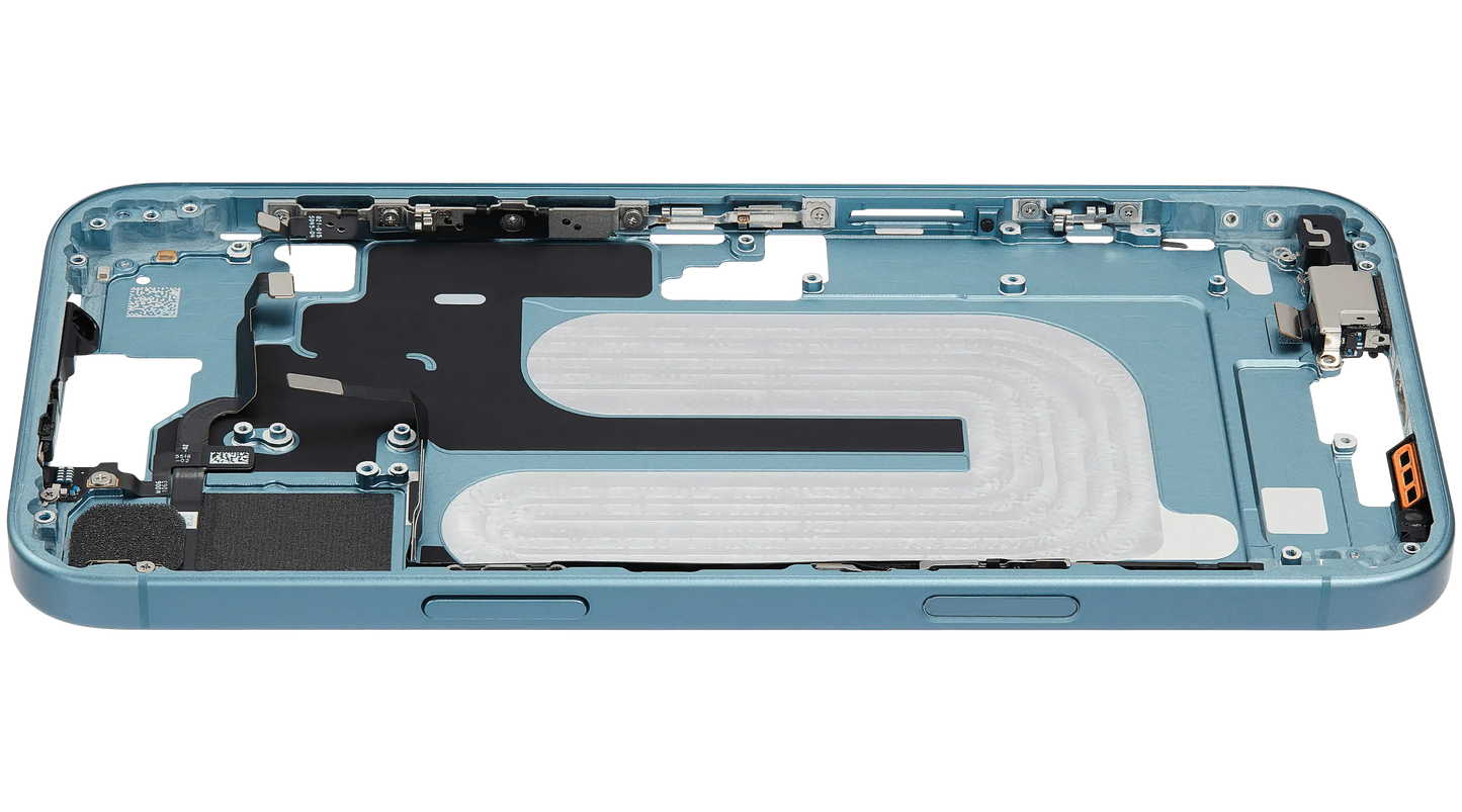 Mid-Frame Housing W/ Small Parts For iPhone 16 Plus (EU / Global Version) (Pull) (Teal)