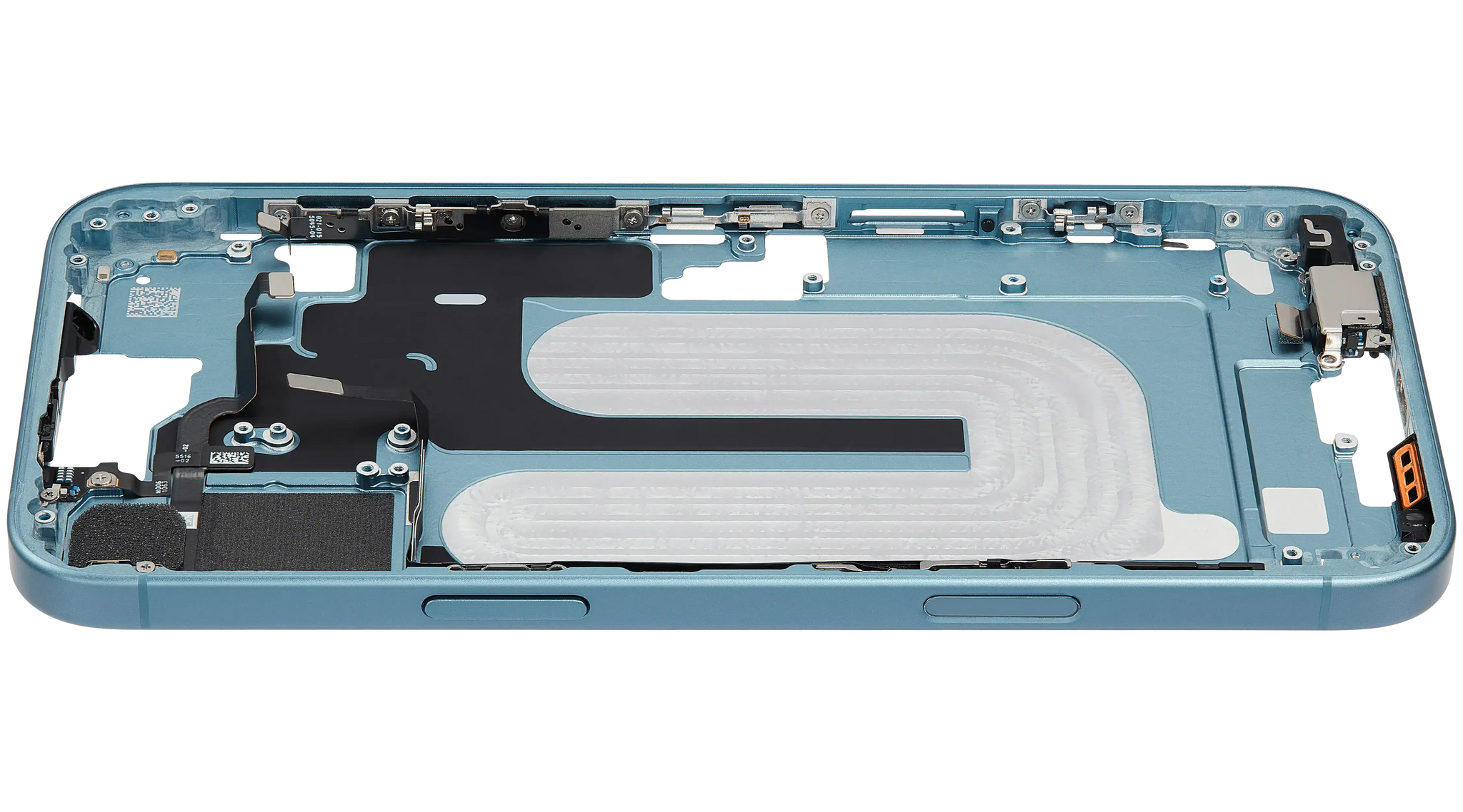 Mid-Frame Housing W/ Small Parts For iPhone 16 Plus (EU / Global Version) (Pull) (Teal)