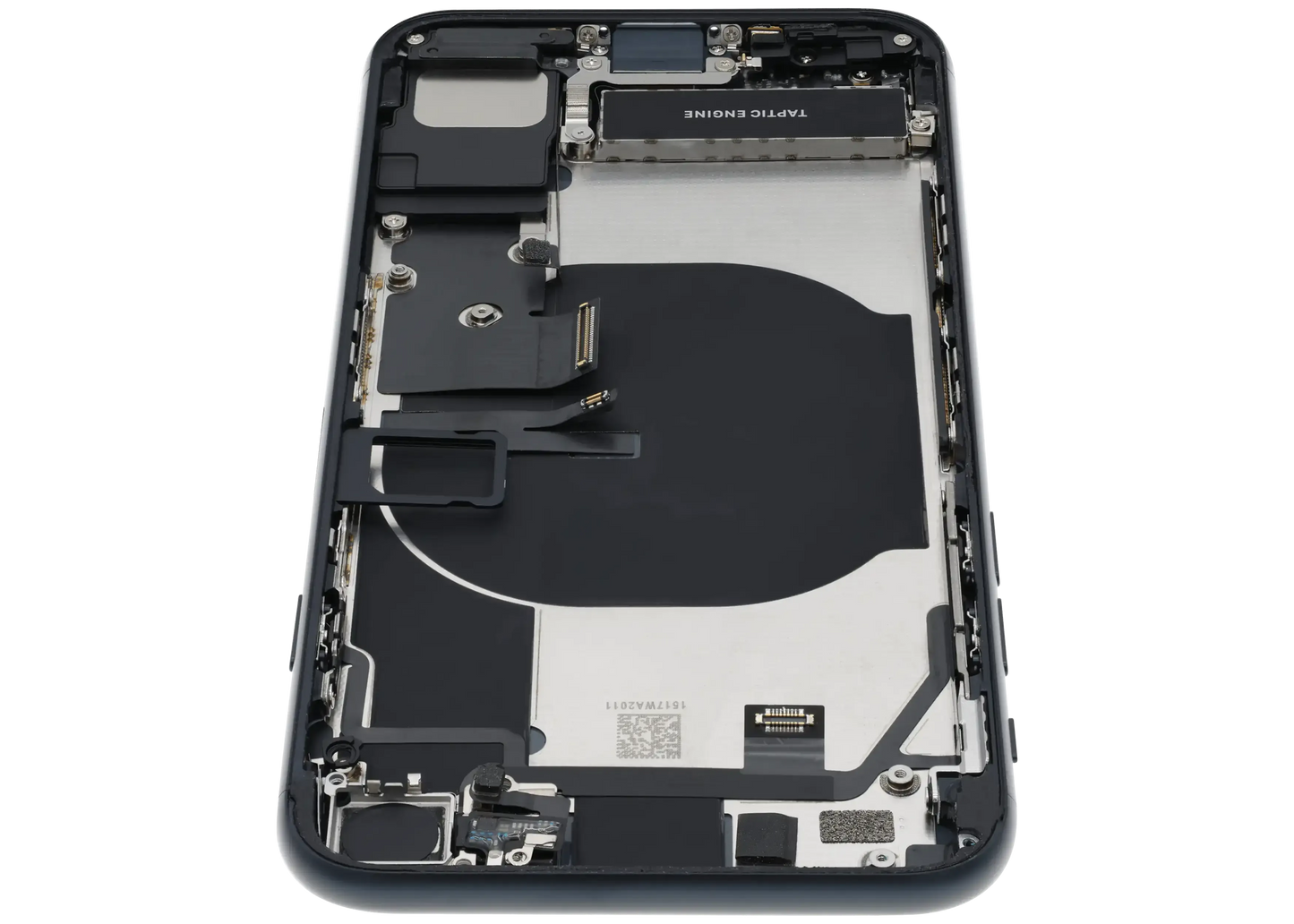 Back Housing W/ Charging Port Flex and Small Components Pre-Installed For iPhone SE (2022) (Used OEM) (Pull) (Midnight)