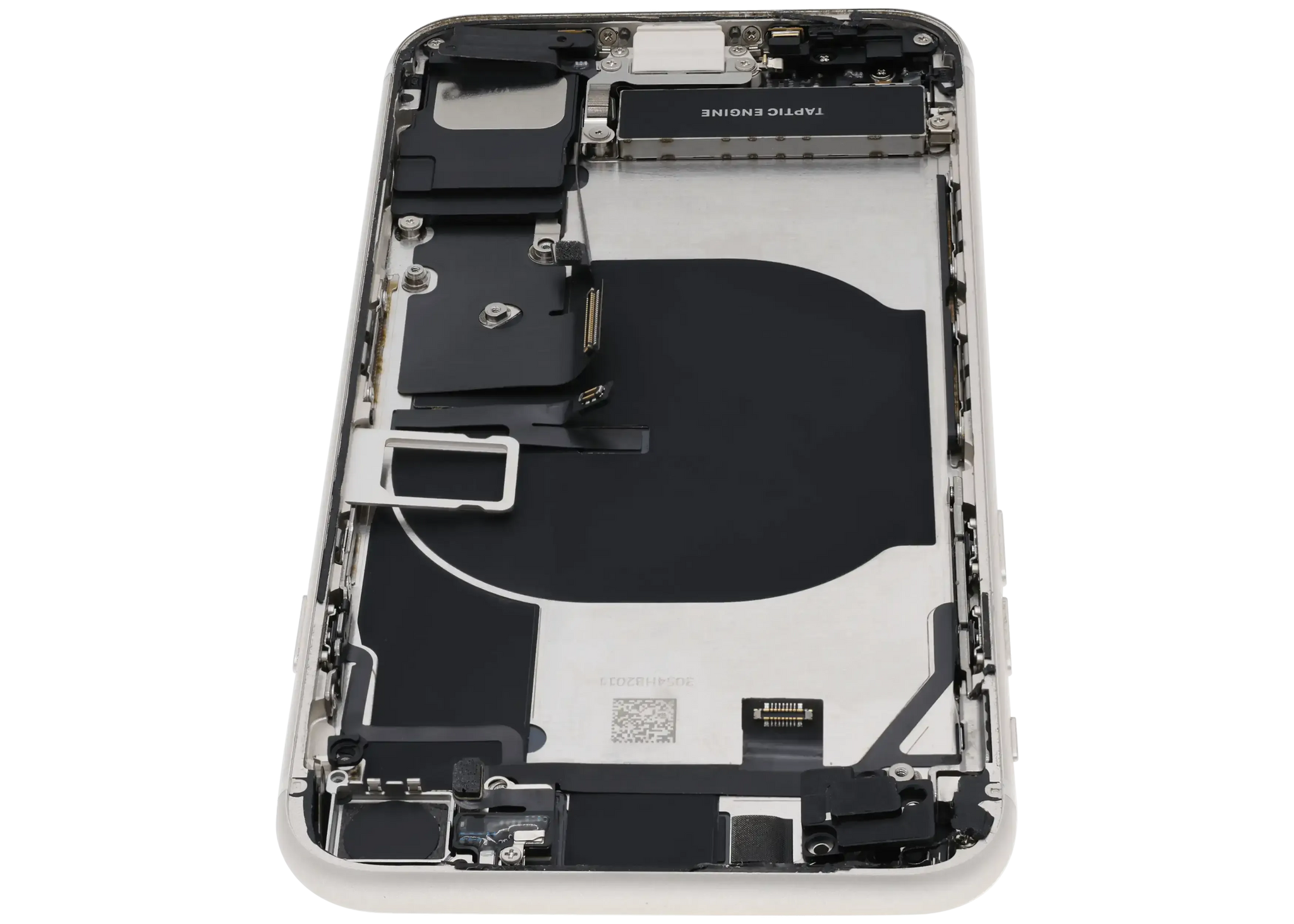 Back Housing W/ Charging Port Flex and Small Components Pre-Installed For iPhone SE (2022) (Used OEM) (Pull) (Starlight)