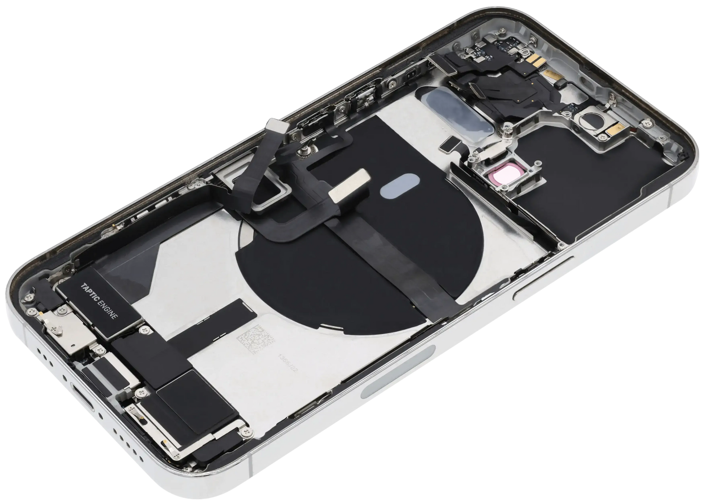 Back Housing W/ Charging Port Flex & Small Parts For iPhone 13 Pro (US Version) (Used OEM) (Pull) (Silver)