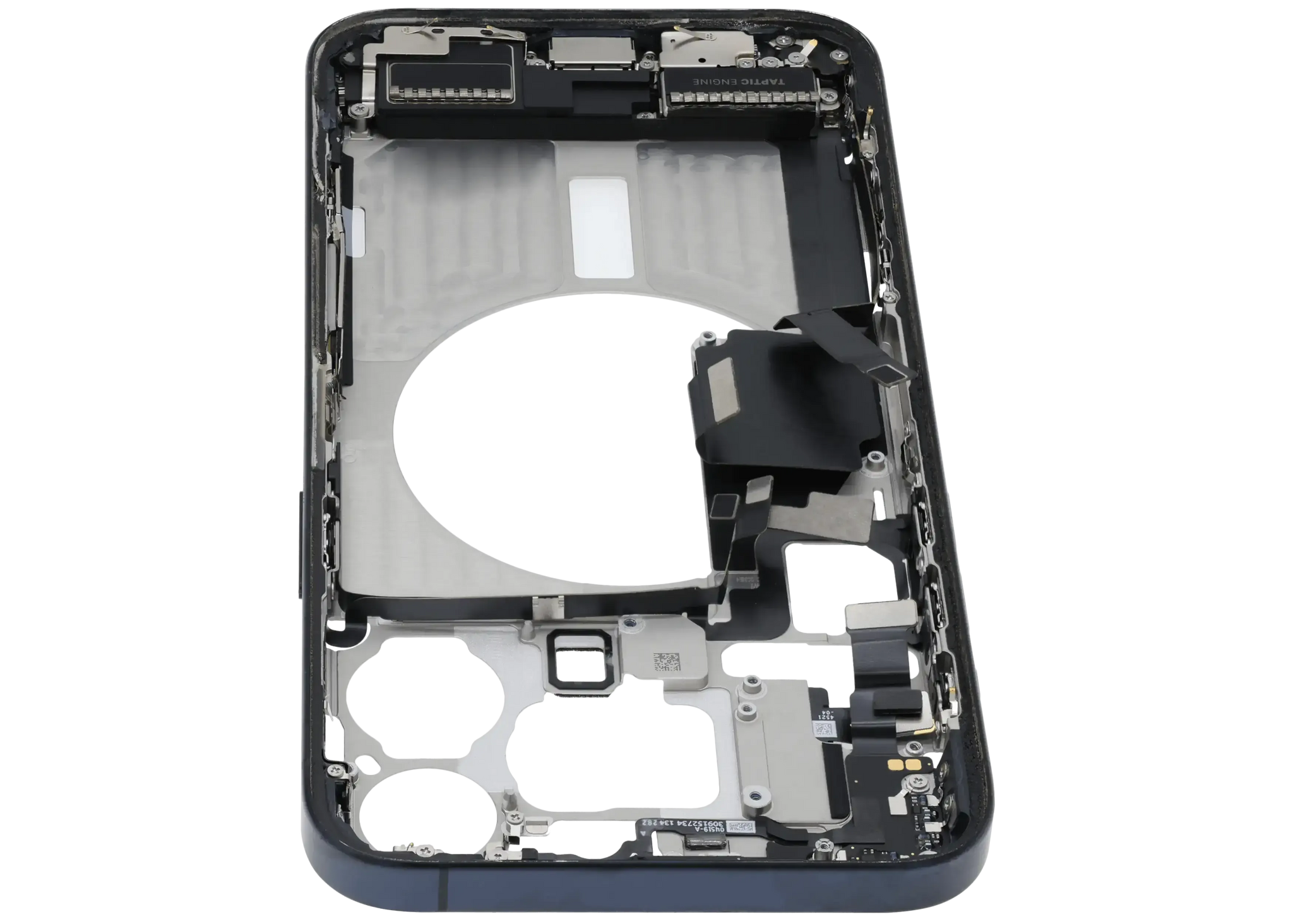 Mid-Frame Housing W/ Charging Port Flex & Small Parts For iPhone 15 Pro Max (US Version) (Pull) (Blue Titanium)