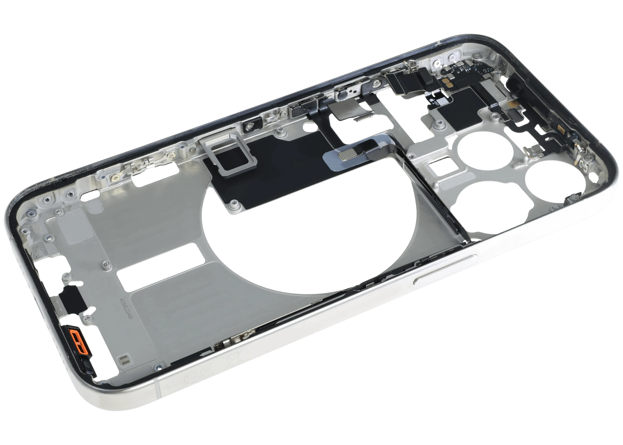 Mid-Frame Housing W/ Small Parts For iPhone 15 Pro (EU / Global Version) (Pull) (White Titanium)