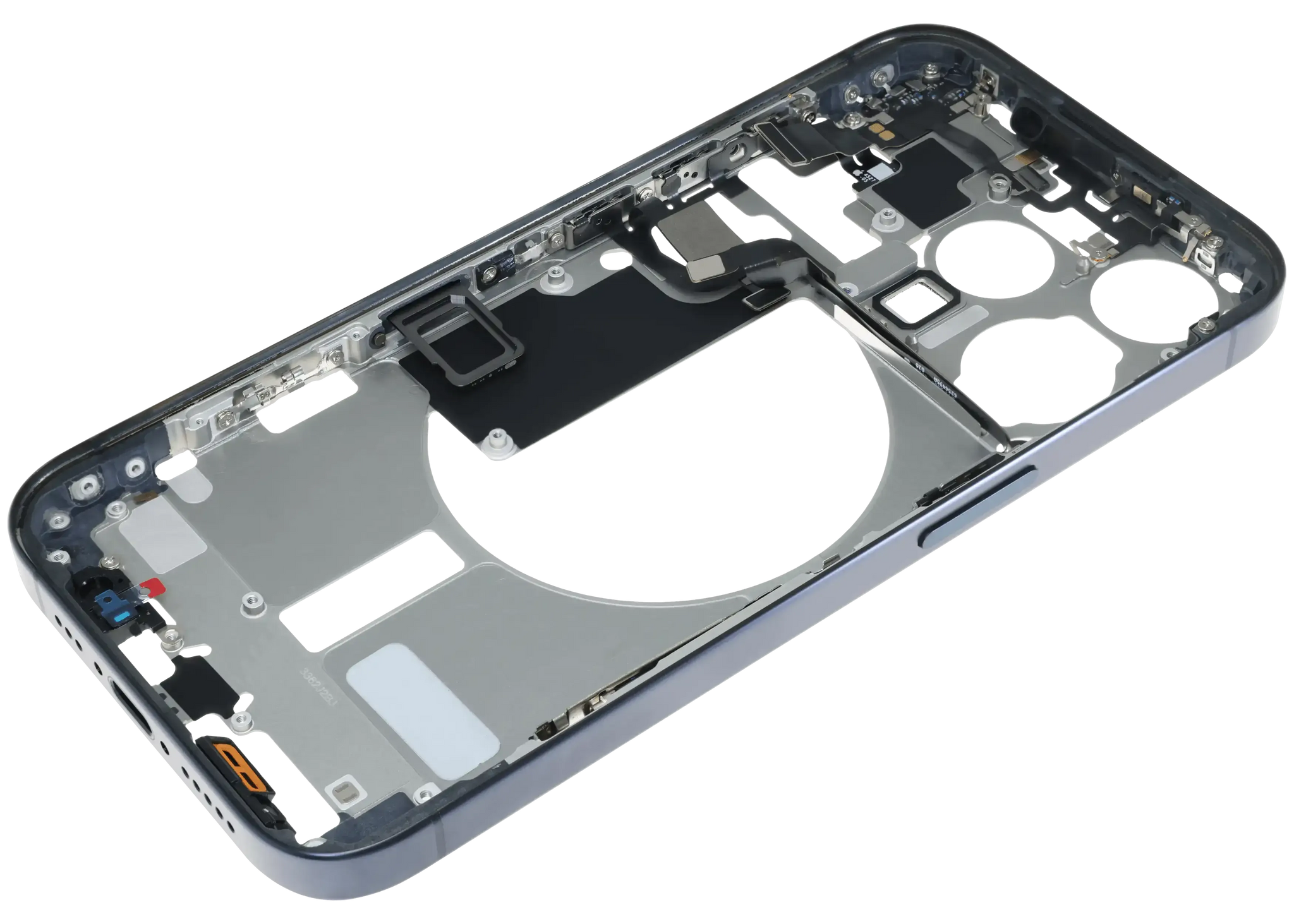 Mid-Frame Housing W/ Small Parts For iPhone 15 Pro (EU / Global Version) (Pull) (Blue Titanium)