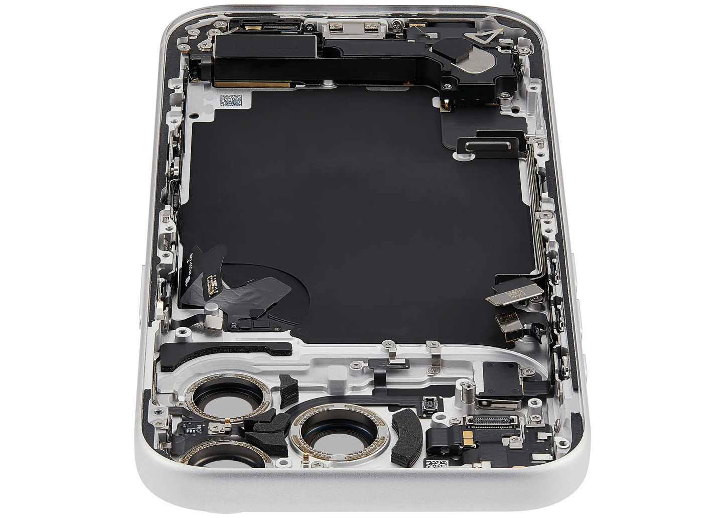 Back Housing W/ Charging Port Flex & Small Parts For iPhone 17 Pro (EU / Global Version) (Pull) (Silver)