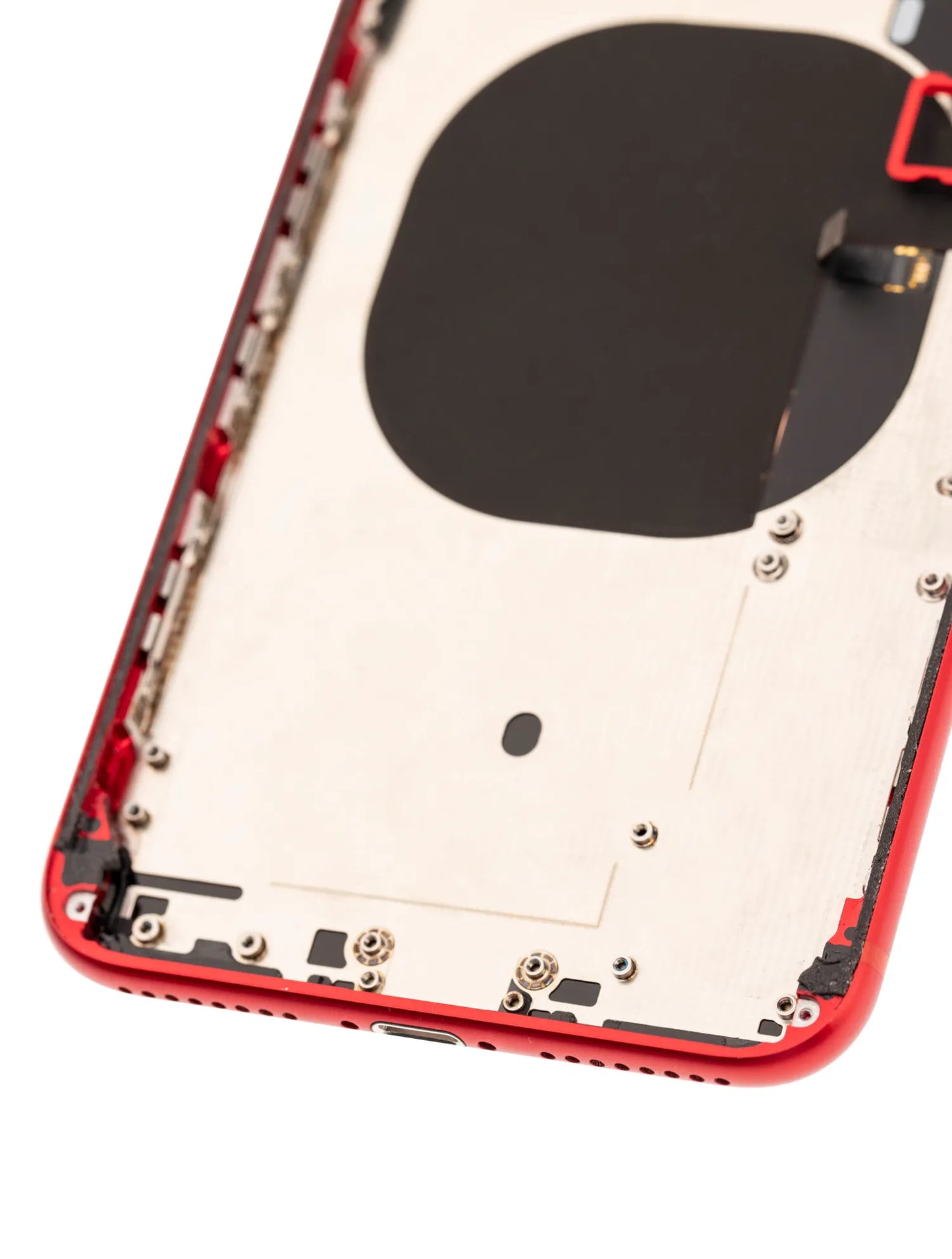 Back Housing W/ Small Components Pre-Installed For iPhone 8 Plus (Used OEM) (Pull) (Red)
