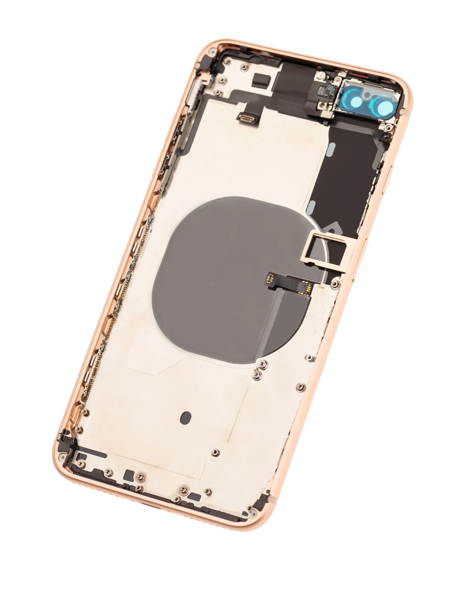 Back Housing W/ Small Components Pre-Installed For iPhone 8 Plus (Used OEM) (Pull) (Gold)