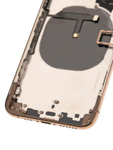 Back Housing W/ Small Components Pre-Installed For iPhone XS (Used OEM) (Pull) (Gold)