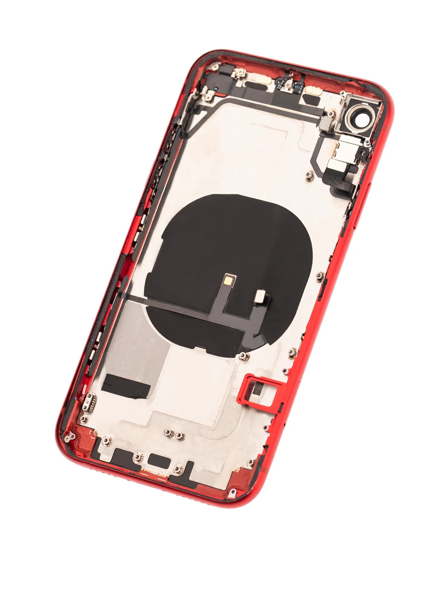 Back Housing W/ Small Components Pre-Installed For iPhone XR (Used OEM) (Pull) (Red)
