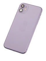 Back Housing W/ Small Components Pre-Installed For iPhone 11 (Used OEM) (Pull) (Purple)