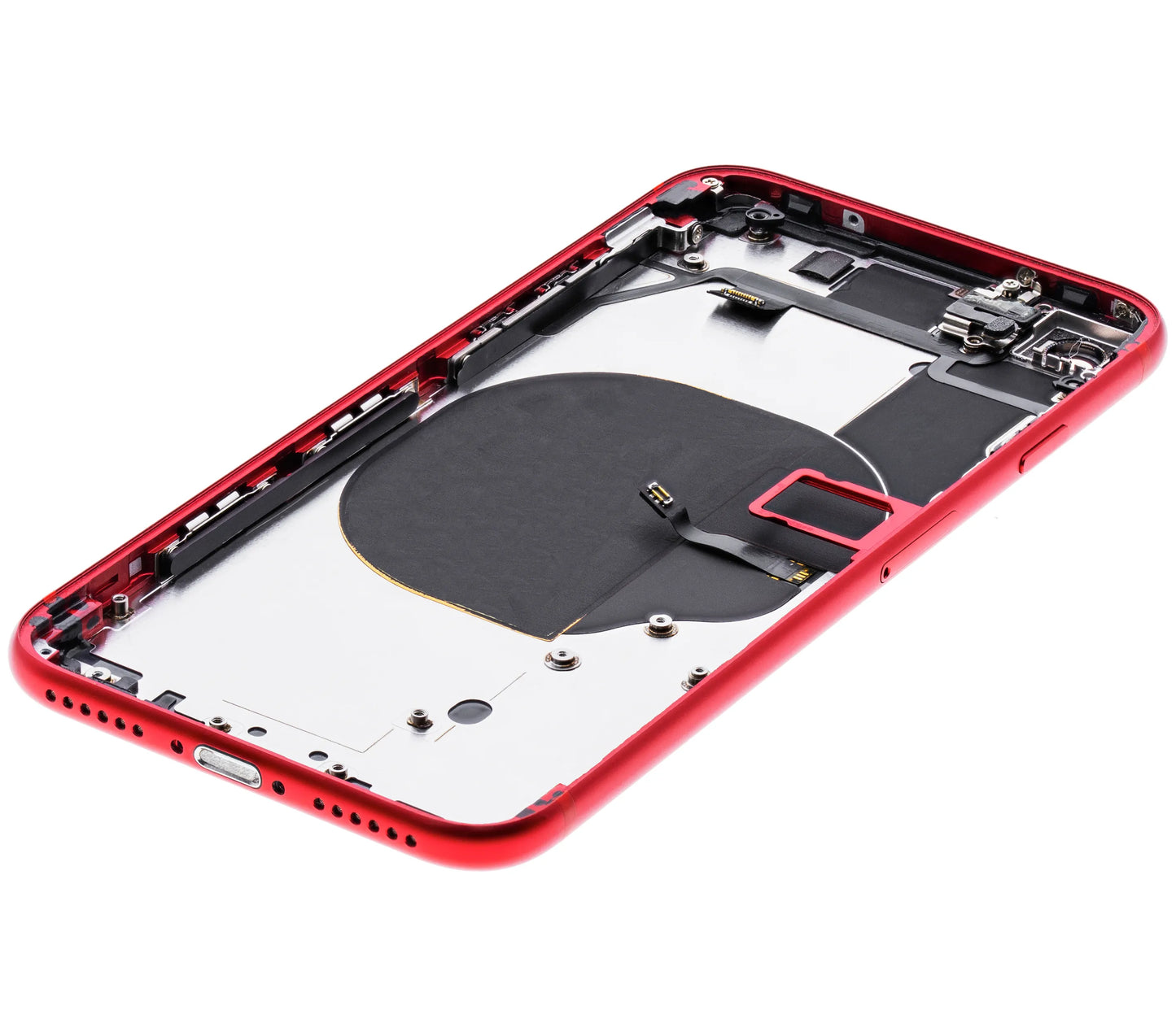 Back Housing W/ Small Components Pre-Installed For iPhone SE (2020) (Used OEM) (Pull) (Red)