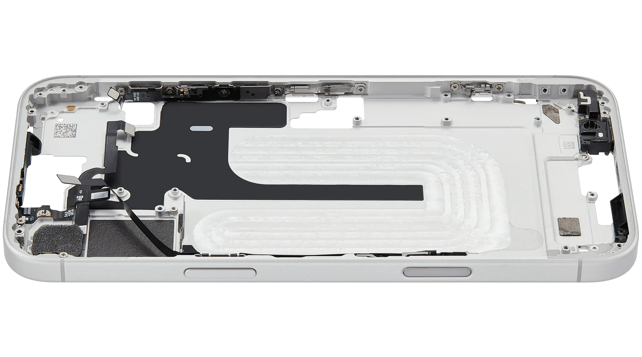 Mid-Frame Housing W/ Small Parts For iPhone 16 Plus (US Version) (Pull) (White)