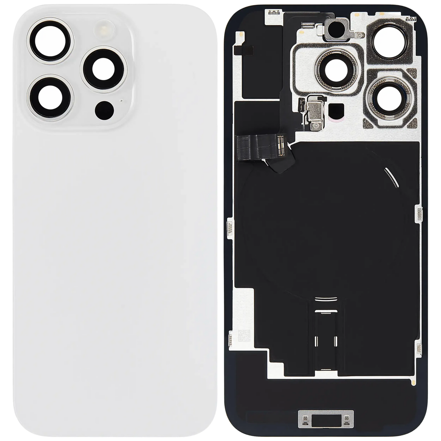 Back Glass w/ MagSafe Magnet & NFC & Flashlight Flex For iPhone 16 Pro (Pull) (White Titanium)