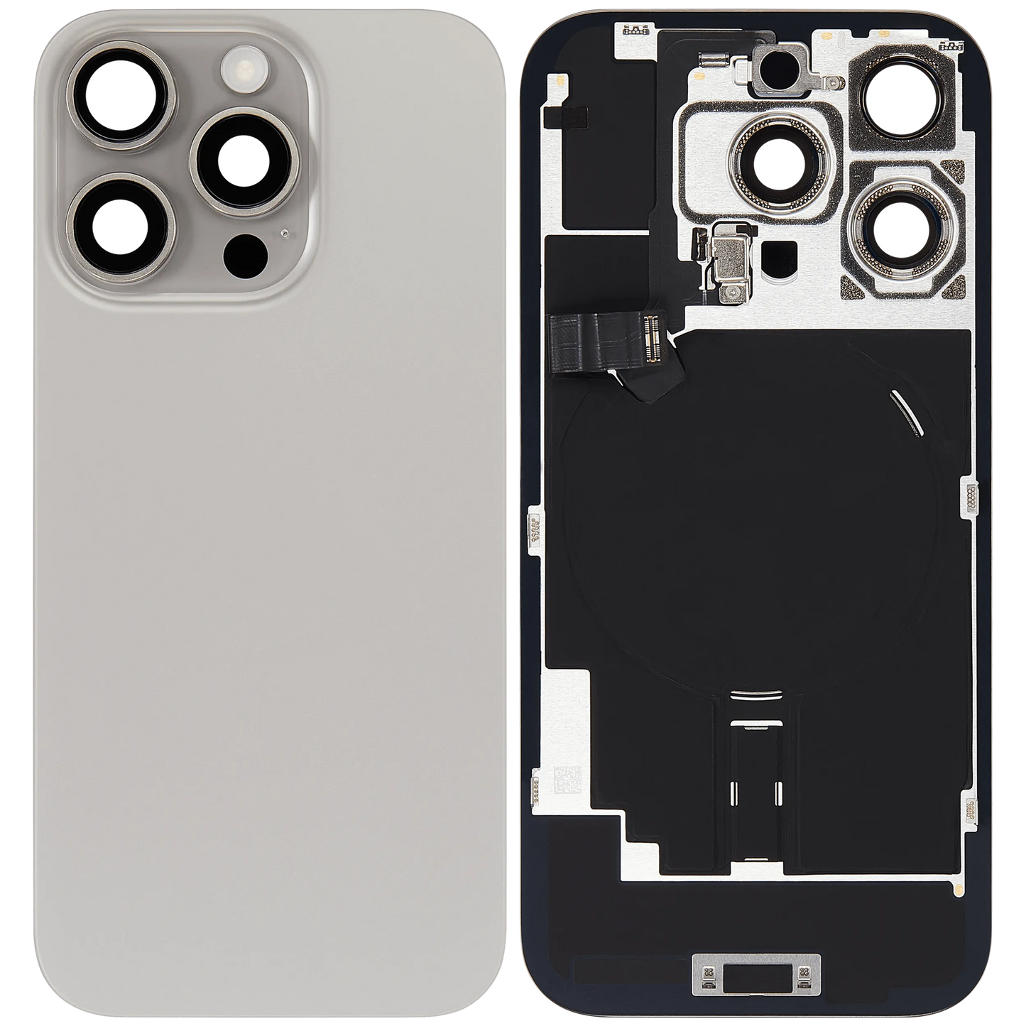 Back Glass w/ MagSafe Magnet & NFC & Flashlight Flex For iPhone 16 Pro (Pull) (Natural Titanium)