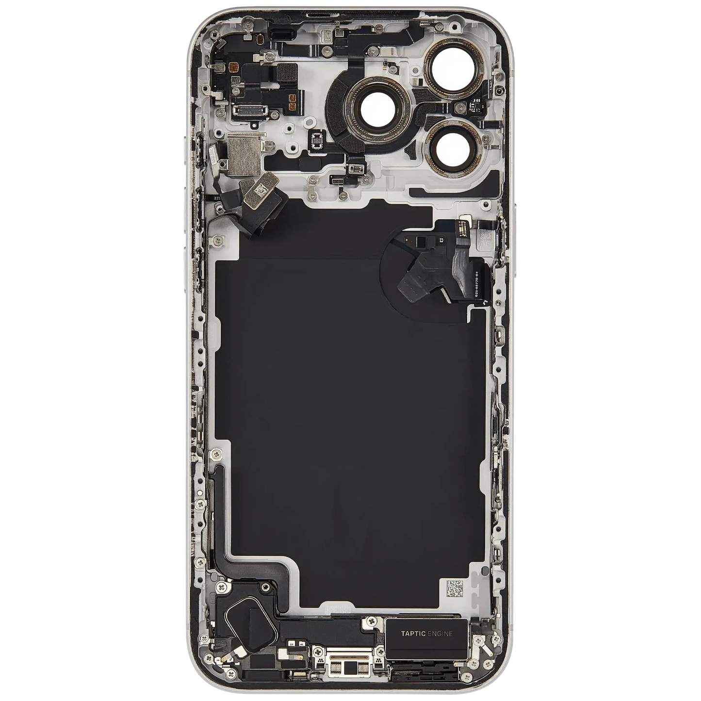 Back Housing W/ Charging Port Flex & Small Parts Compatible For iPhone 17 Pro Max (US Version) (Pull) (Silver)