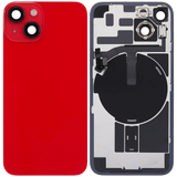 Back Glass w/ MagSafe Magnet & NFC & Flashlight Flex For iPhone 14 (Pull) (Red)