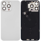 Back Glass w/ MagSafe Magnet & NFC & Flashlight Flex For iPhone 15 Pro Max (Pull) (White Titanium)