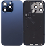 Back Glass w/ MagSafe Magnet & NFC & Flashlight Flex For iPhone 15 Pro Max (Pull) (Blue Titanium)