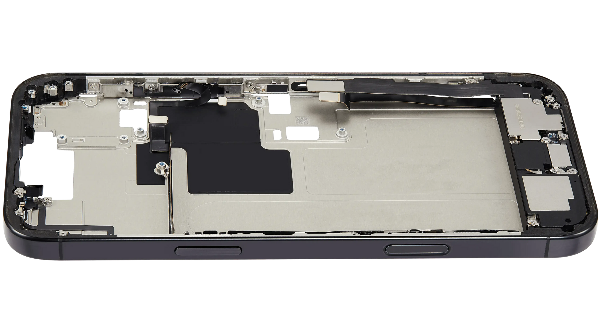 Mid-Frame Housing W/ Charging Port Flex & Small Parts For iPhone 16 Pro Max (EU / Global Version) (Pull) (Black Titanium)
