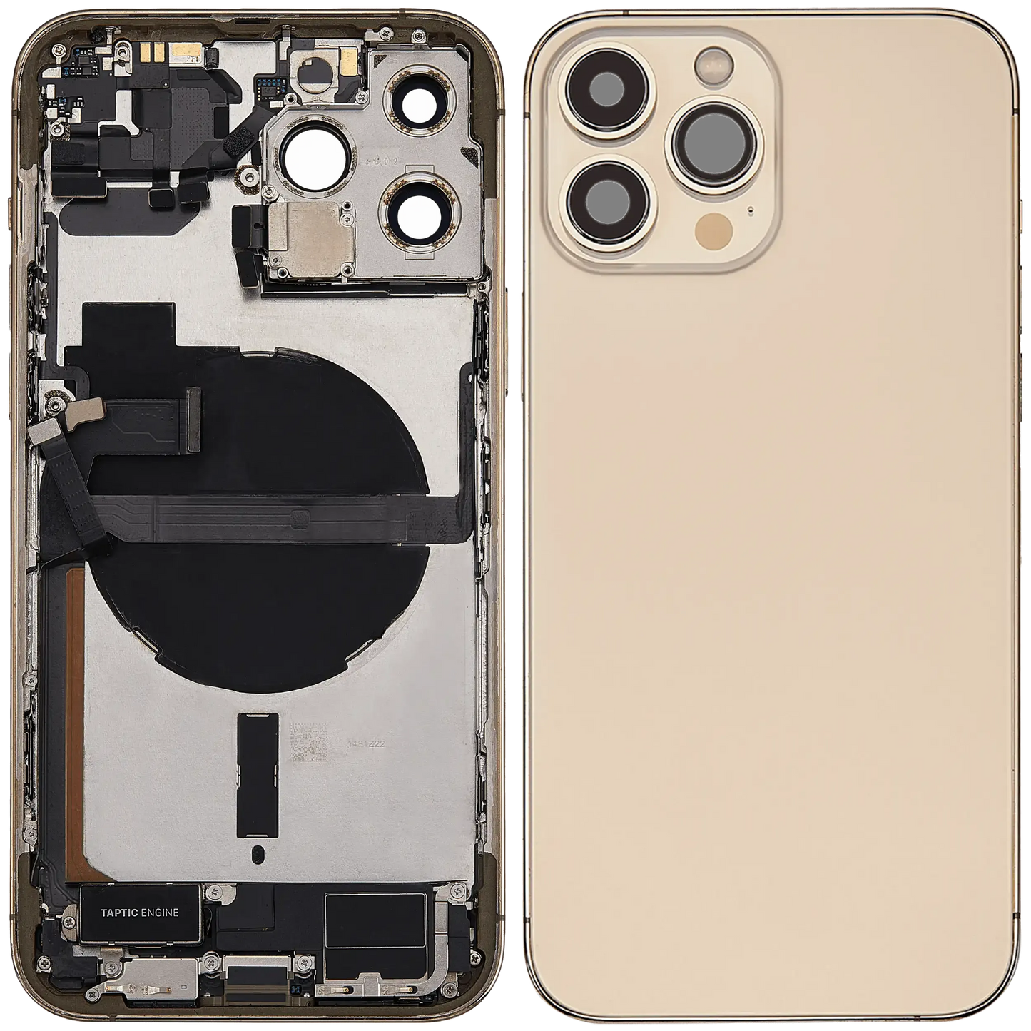 Back Housing W/ Small Parts For iPhone 13 Pro Max (EU / Global Version) (Used OEM) (Pull) (Gold)