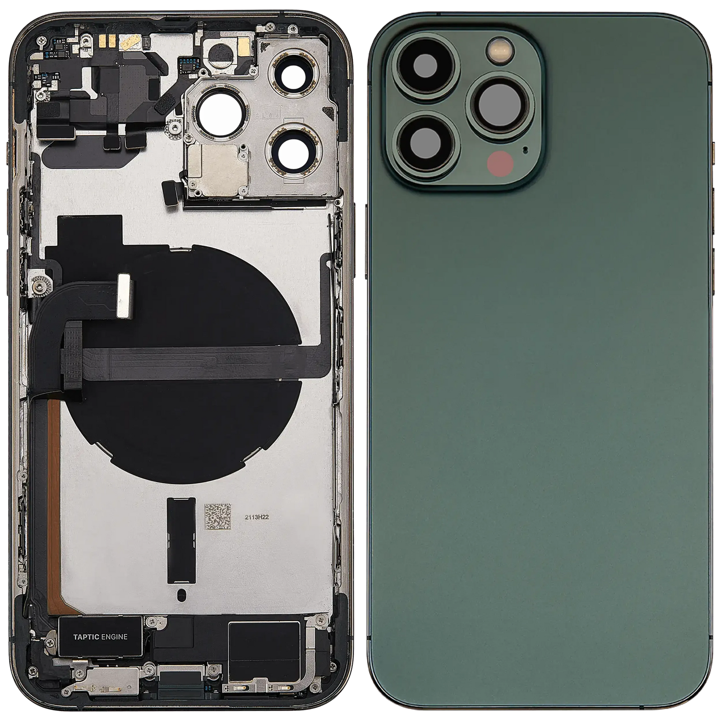 Back Housing W/ Charging Port Flex & Small Parts For iPhone 13 Pro Max (EU / Global Version) (Pull) (Alpine Green)