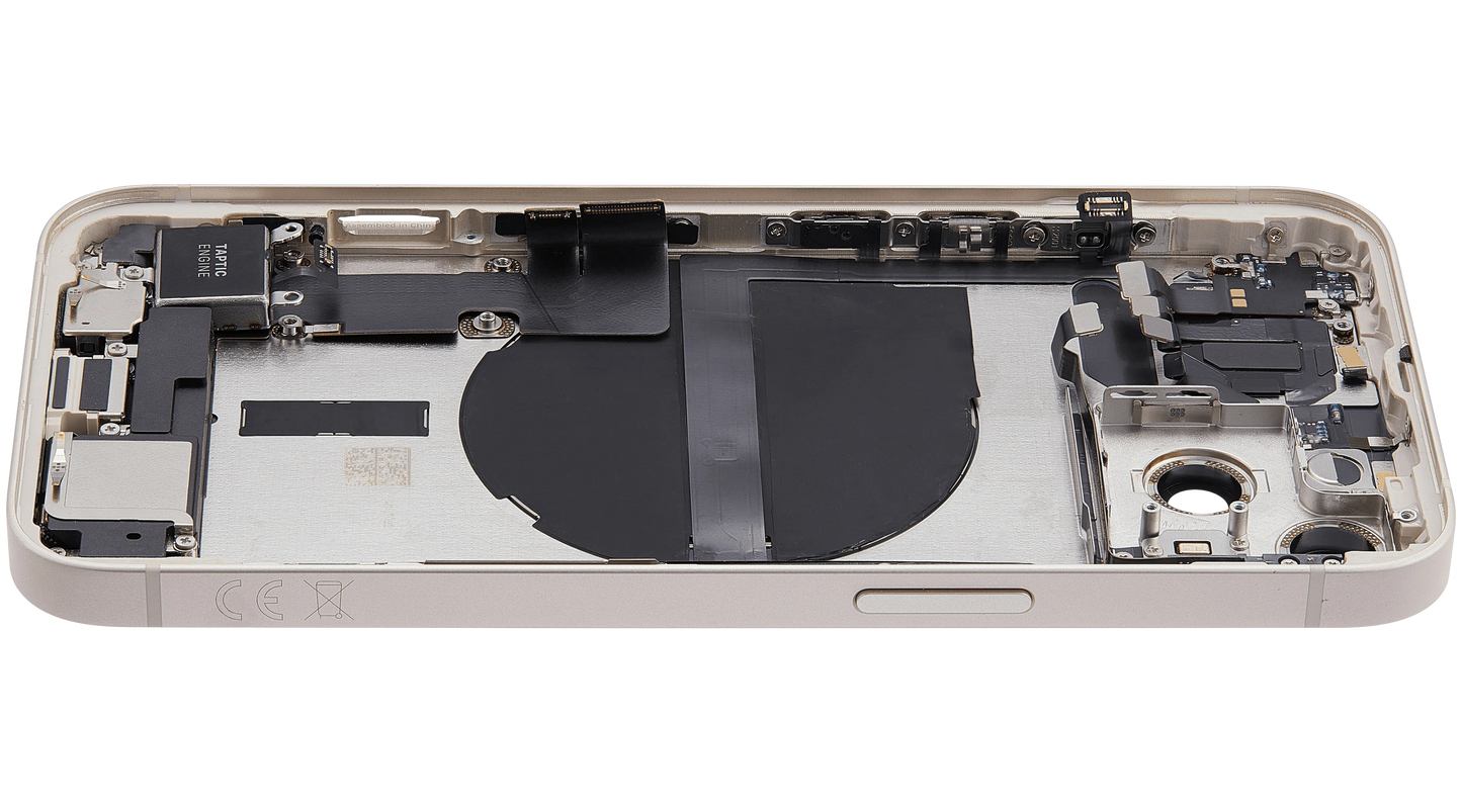 Back Housing W/ Charging Port Flex & Small Parts For iPhone 13 (EU / Global Version) (Pull) (Starlight)