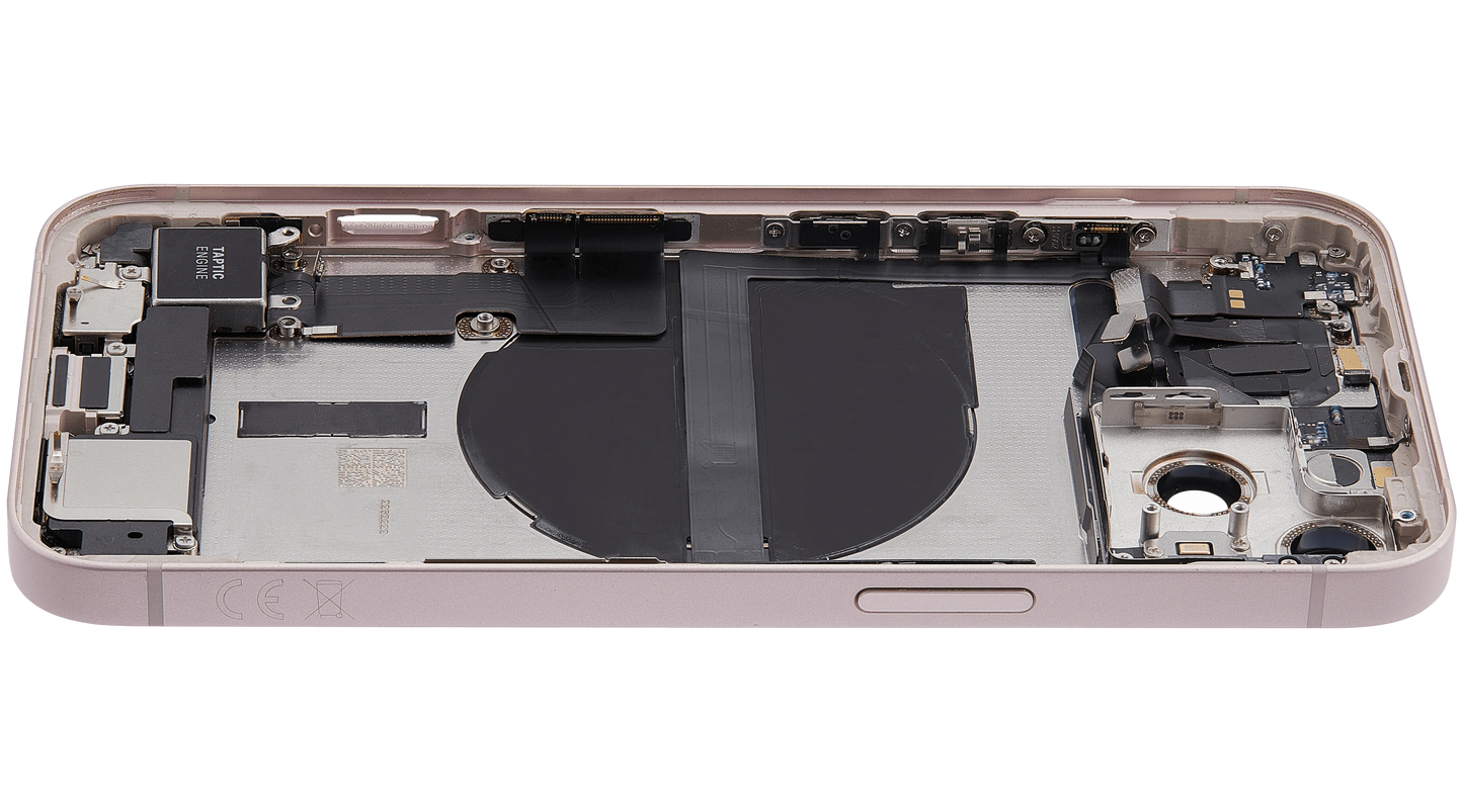 Back Housing W/ Charging Port Flex & Small Parts For iPhone 13 (EU / Global Version) (Pull) (Pink)