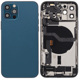 Back Housing W/ Charging Port Flex & Small Parts For iPhone 12 Pro (US Version) (Pull) (Pacific Blue)