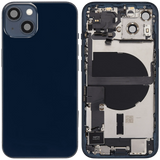 Back Housing W/ Charging Port Flex & Small Parts For iPhone 13 (US Version) (Used OEM) (Pull) (Midnight)