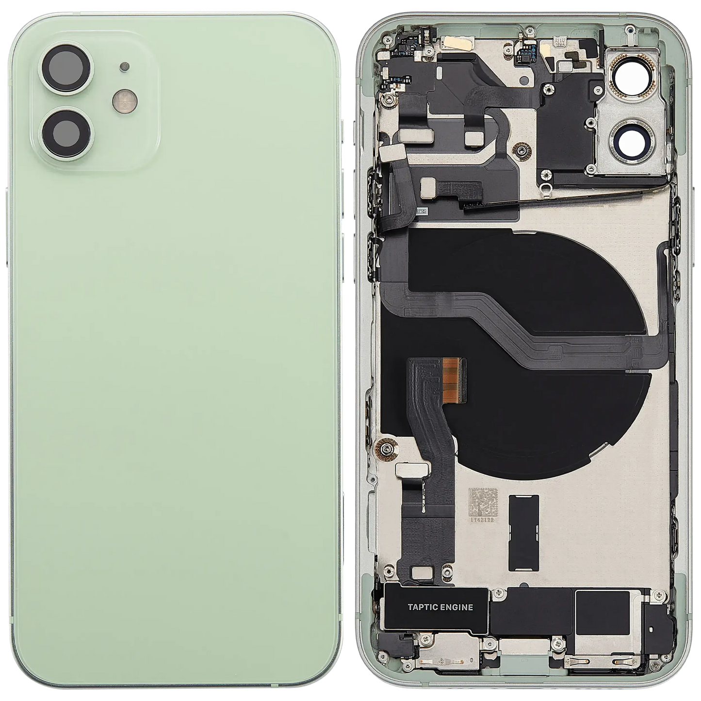 Back Housing W/ Charging Port Flex & Small Parts For iPhone 12 (EU / Global Version) (Used OEM) (Pull) (Green)