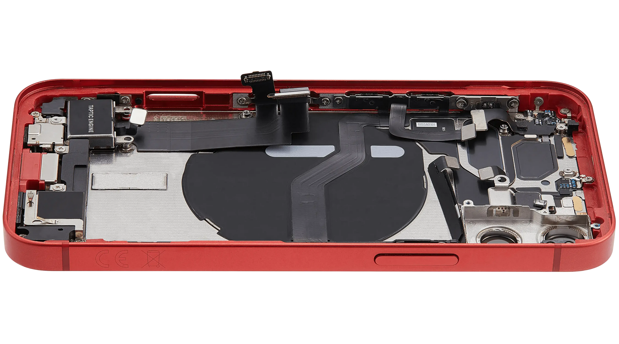 Back Housing W/ Charging Port Flex & Small Parts For iPhone 12 Mini (EU / Global Version) (Pull) (Red)