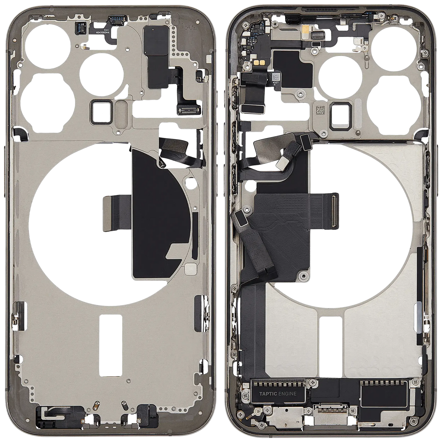 Mid-Frame Housing W/ Charging Port Flex & Small Parts For iPhone 15 Pro (US Version) (Pull) (Natural Titanium)