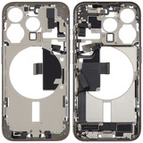 Mid-Frame Housing W/ Charging Port Flex & Small Parts For iPhone 15 Pro (US Version) (Pull) (Natural Titanium)