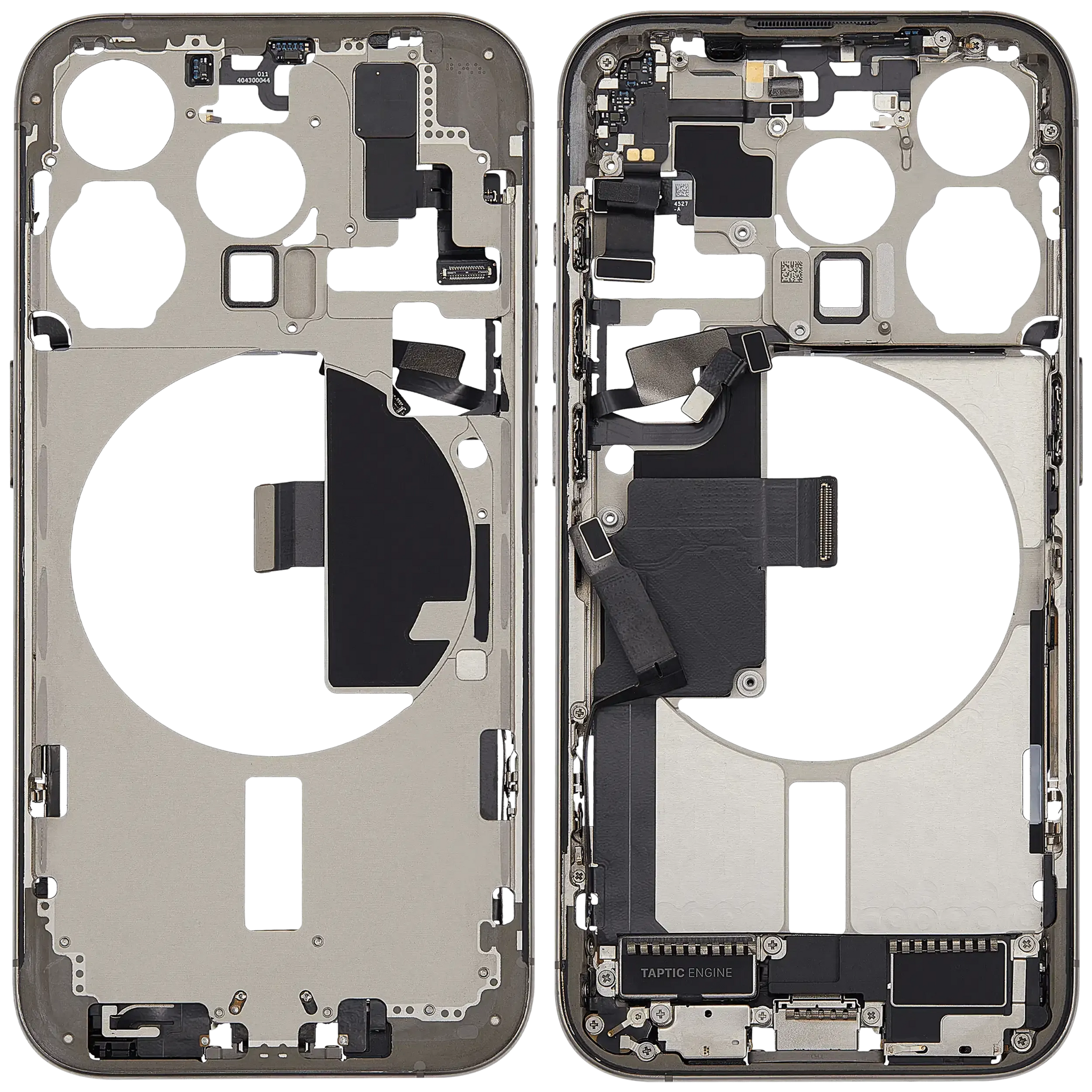 Mid-Frame Housing W/ Charging Port Flex & Small Parts For iPhone 15 Pro (US Version) (Pull) (Natural Titanium)