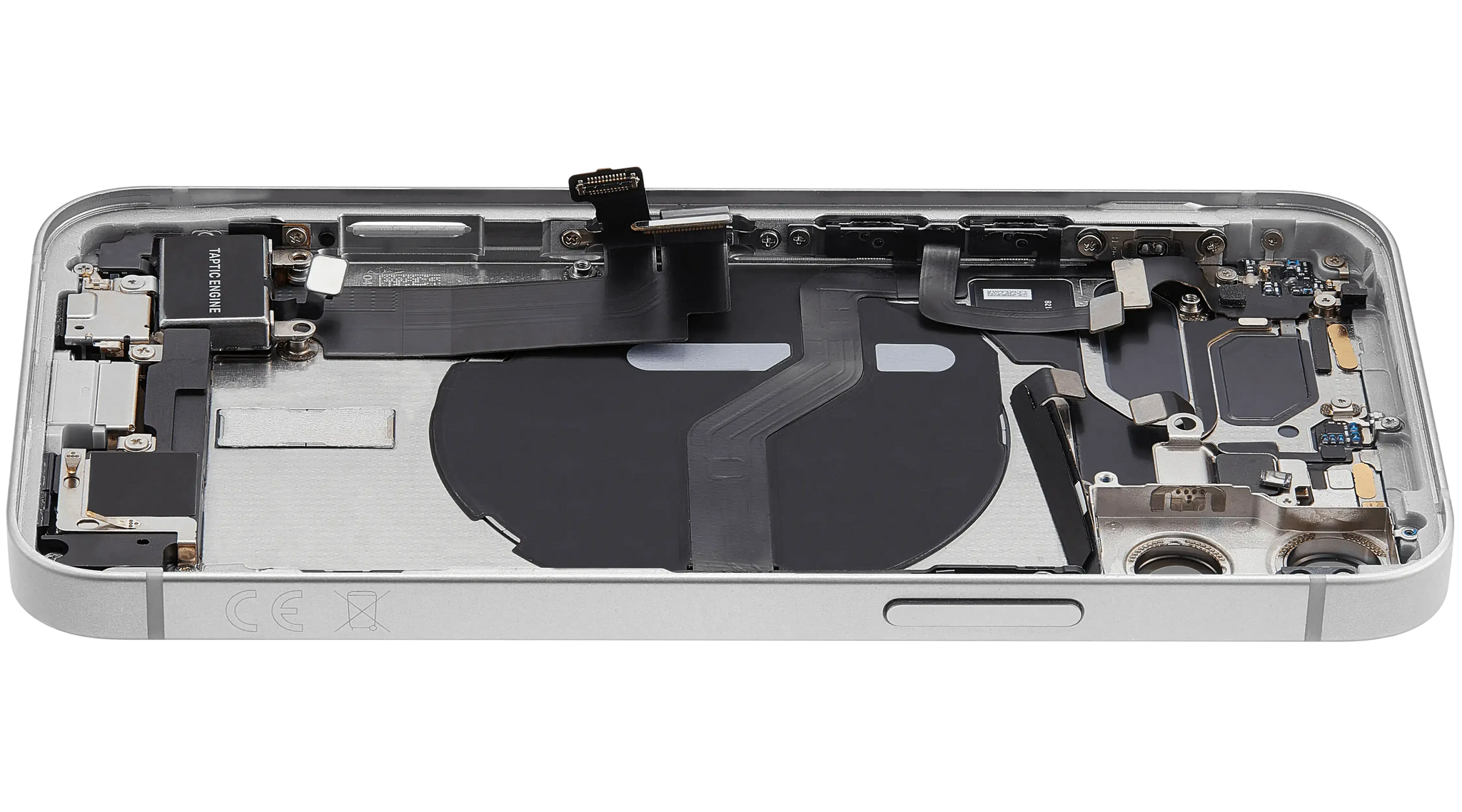 Back Housing W/ Charging Port Flex & Small Parts For iPhone 12 Mini (EU / Global Version) (Pull) (White)