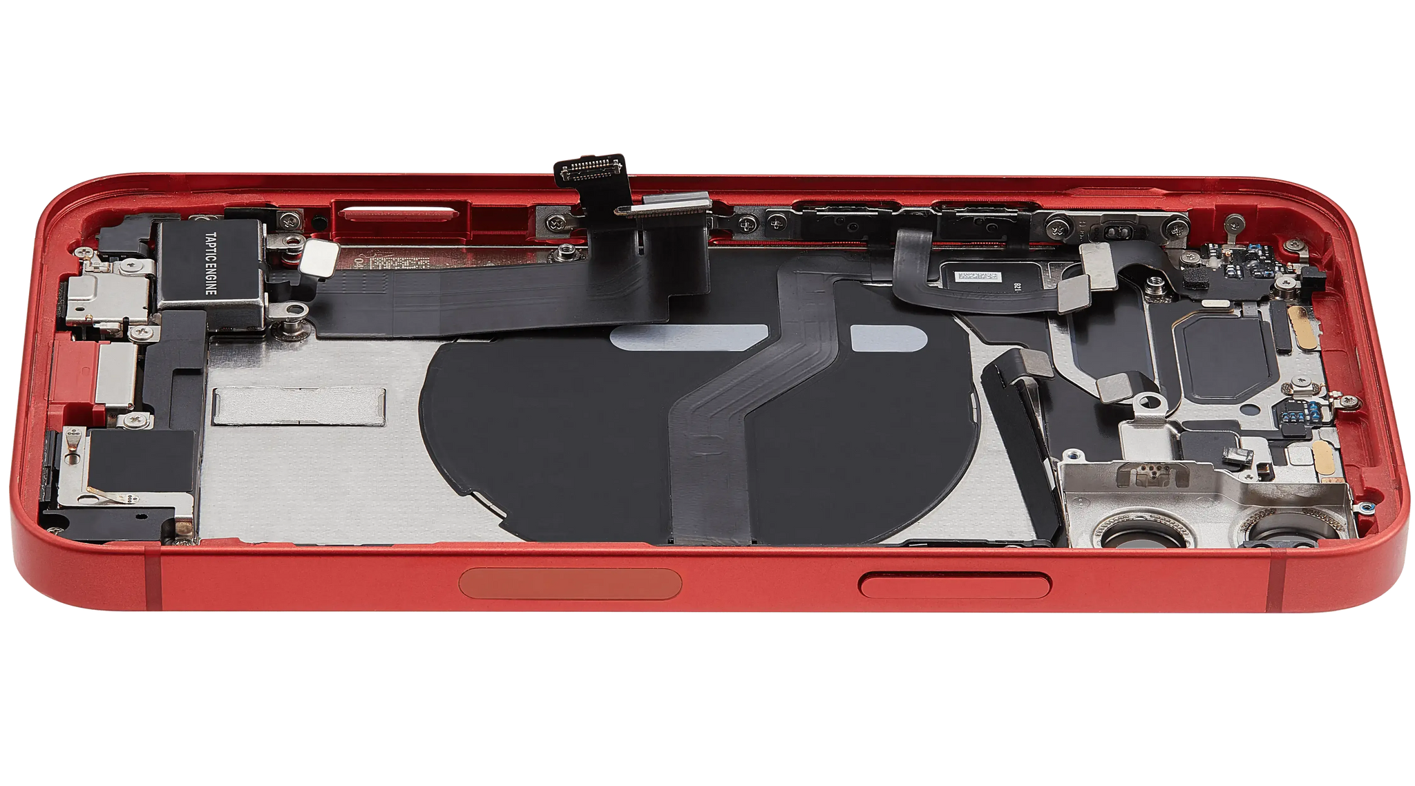 Back Housing W/ Charging Port Flex & Small Parts For iPhone 12 Mini (US Version) (Pull) (Red)