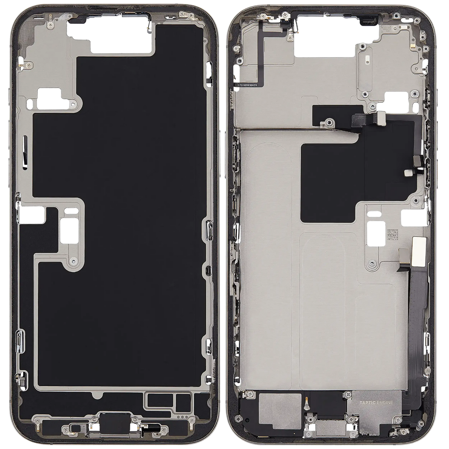 Mid-Frame Housing W/ Charging Port Flex & Small Parts For iPhone 16 Pro Max (US Version) (Pull) (Natural Titanium)