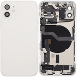 Back Housing W/ Charging Port Flex & Small Parts For iPhone 12 (EU / Global Version) (Used OEM) (Pull) (White)