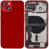 Back Housing W/ Charging Port Flex & Small Parts For iPhone 13 (US Version) (Used OEM) (Pull) (Red)