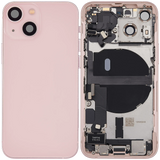 Back Housing W/ Charging Port Flex & Small Parts For iPhone 13 Mini (US Version) (Used OEM) (Pull) (Pink)