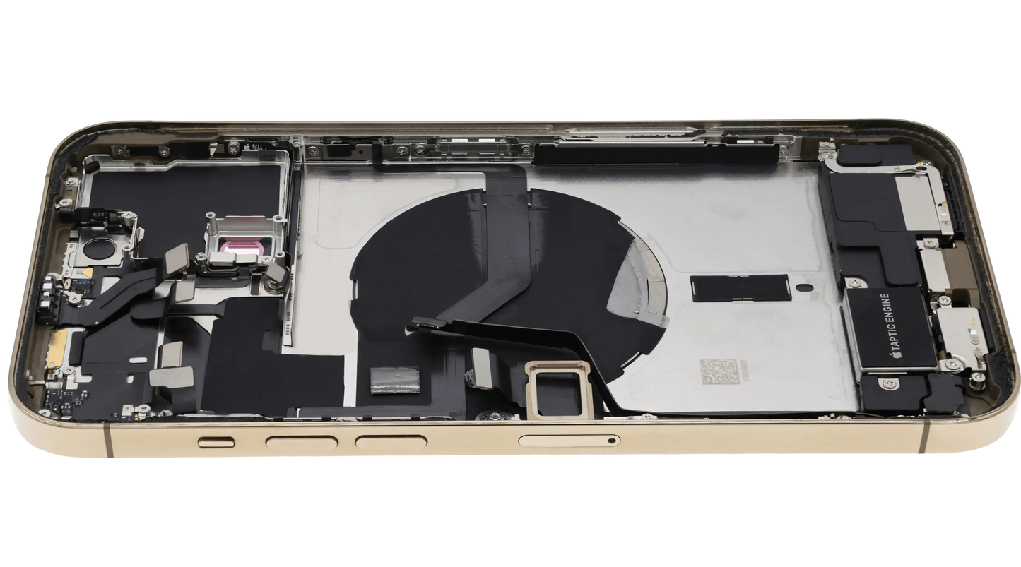 Back Housing W/ Charging Port Flex & Small Parts For iPhone 12 Pro Max (US Version) (Used OEM) (Pull) (Gold)