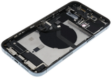 Back Housing W/ Charging Port Flex & Small Parts For iPhone 12 Pro Max (US Version) (Used OEM) (Pull) (Pacific Blue)