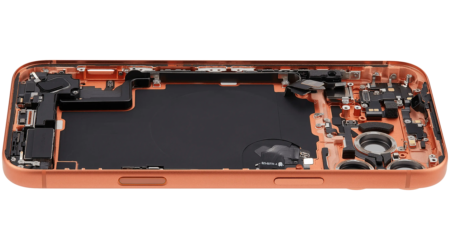 Back Housing W/ Charging Port Flex & Small Parts For iPhone 17 Pro Max (EU / Global Version) (Pull) (Cosmic Orange)