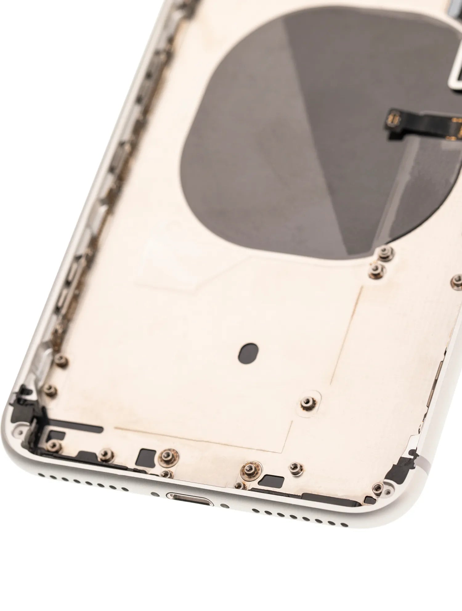 Back Housing W/ Small Components Pre-Installed For iPhone 8 Plus (Used OEM) (Pull) (Silver)