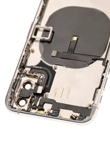 Back Housing W/ Small Components Pre-Installed For iPhone XS (Used OEM) (Pull) (Silver)